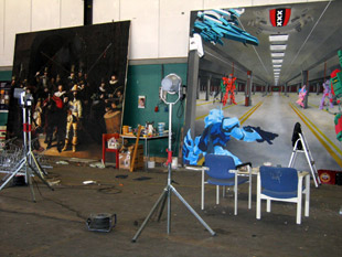 Two works in progress from the Night Watch project.